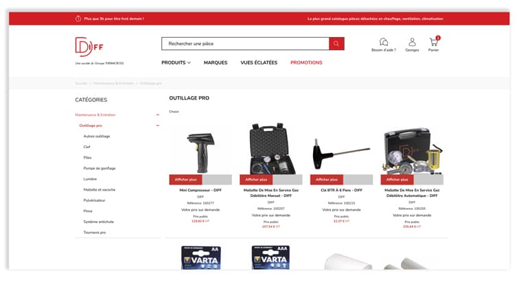L'outillage chez DIFF Pieces detachees outillage